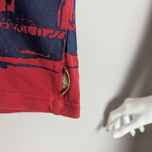 Vintage Johnny Blaze T-Shirt XL Red Black NYC Graphic Wrap Front to Back 90s Sty - Picture 4 of 12